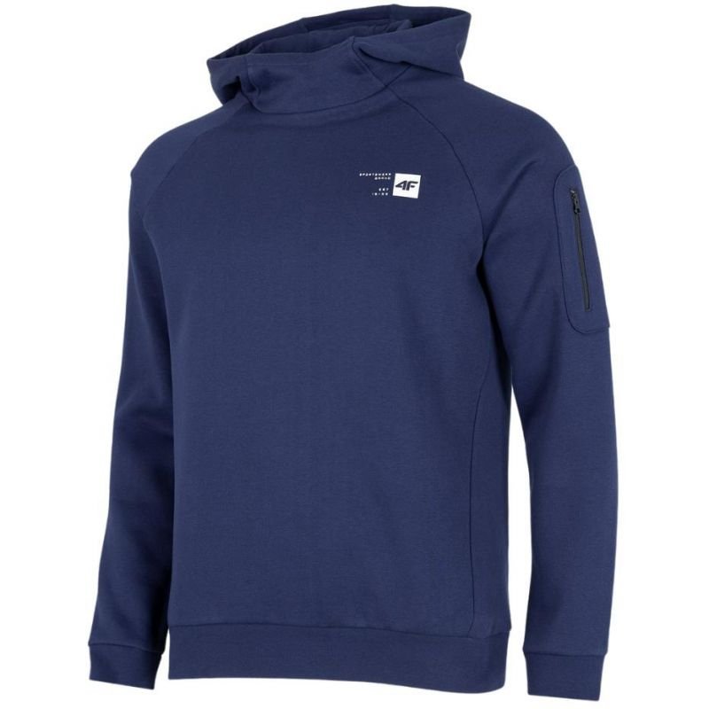 4F Men's Insulated Navy Blue Hoodie Sweatshirt H4Z22 BLM022 with Zippered Pocket - Nexellus