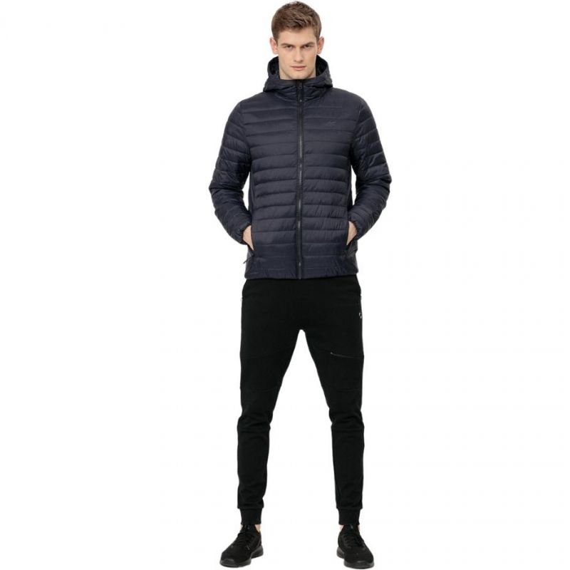 4F Men's Navy Blue Jacket H4L22 KUMP003 31S - Lightweight, Quilted, Thermal Comfort, Wind - Resistant - Nexellus