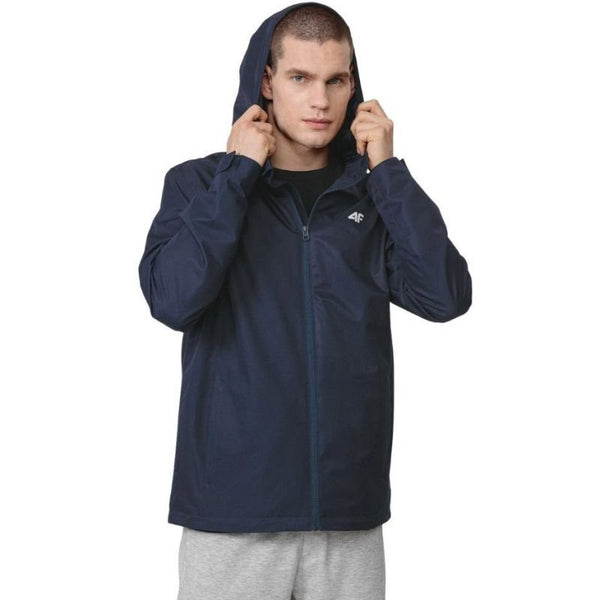 4F Men's Navy Blue Jacket H4Z22 KUM351 31S - Water - Repellent NeoDry Membrane, Insulated, Adjustable Hood - Nexellus