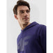 4F Men's Navy Hoodie Sweatshirt with Hood, Ribbed Cuffs, and Kangaroo Pocket - Nexellus