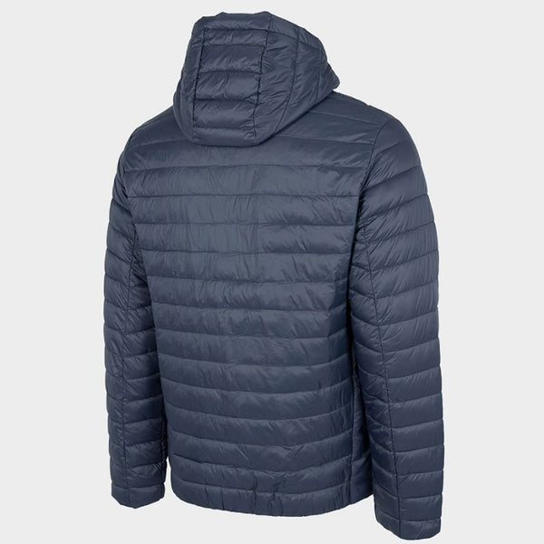 4F Men's Navy Winter Jacket H4Z22 - KUMP00430S with Built - in Hood and Lockable Pockets - Nexellus