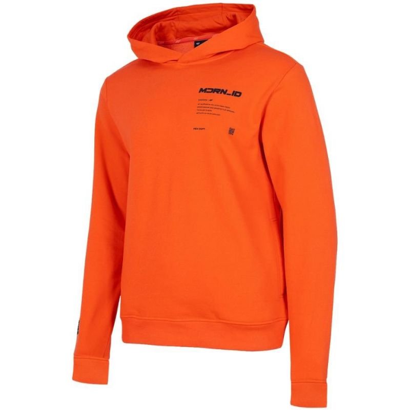 4F Men's Orange Neon Hoodie Sweatshirt H4Z22 BLM025 70N with Soft Touch Knit & Insulated Design - Nexellus