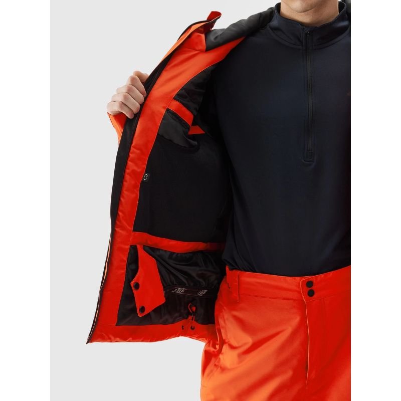 4F Men's Orange Winter Jacket 4FAW23TTJAM305 - 62S with Water Resistance 5000mm and Breathability 3000g/m2 - Nexellus