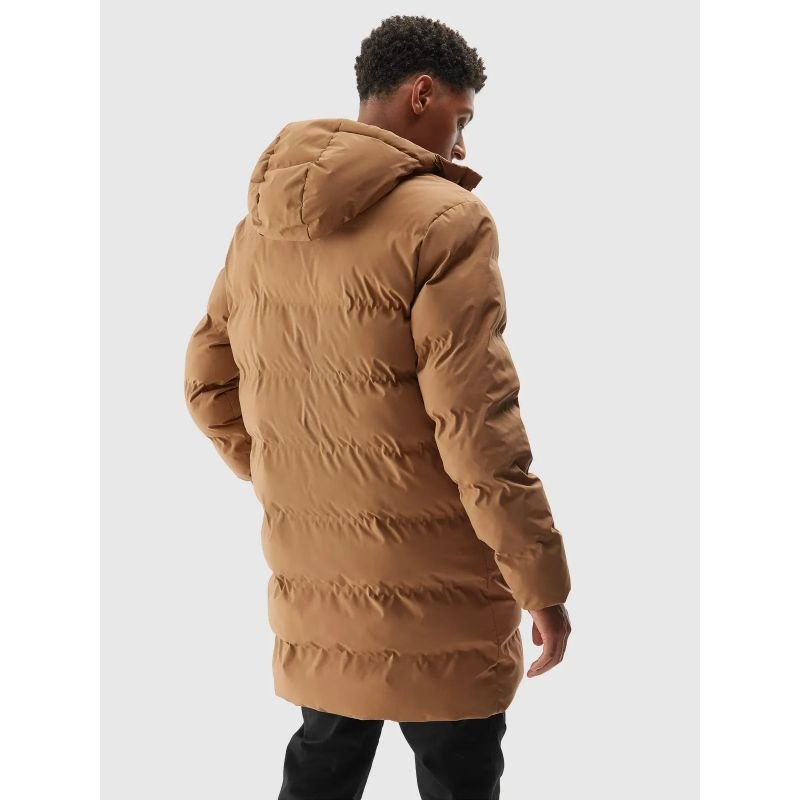 4F Men's Quilted Down Jacket 4FAW23TDJAM246 - 82S, Brown, Lightweight, Stylish, Everyday Wear - Nexellus