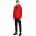 4F Men's Red Hooded Sweatshirt H4L21 BLM015 62S with Kangaroo Pocket, Cotton Blend, Comfortable Fit - Nexellus