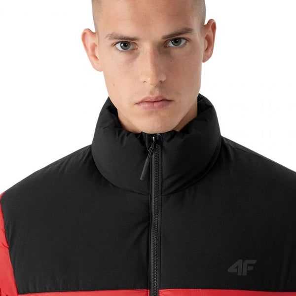 4F Men's Red Jacket H4Z21 - KUMP009, Water - Repellent, Synthetic Down, Thermal Comfort, Outdoor Use - Nexellus