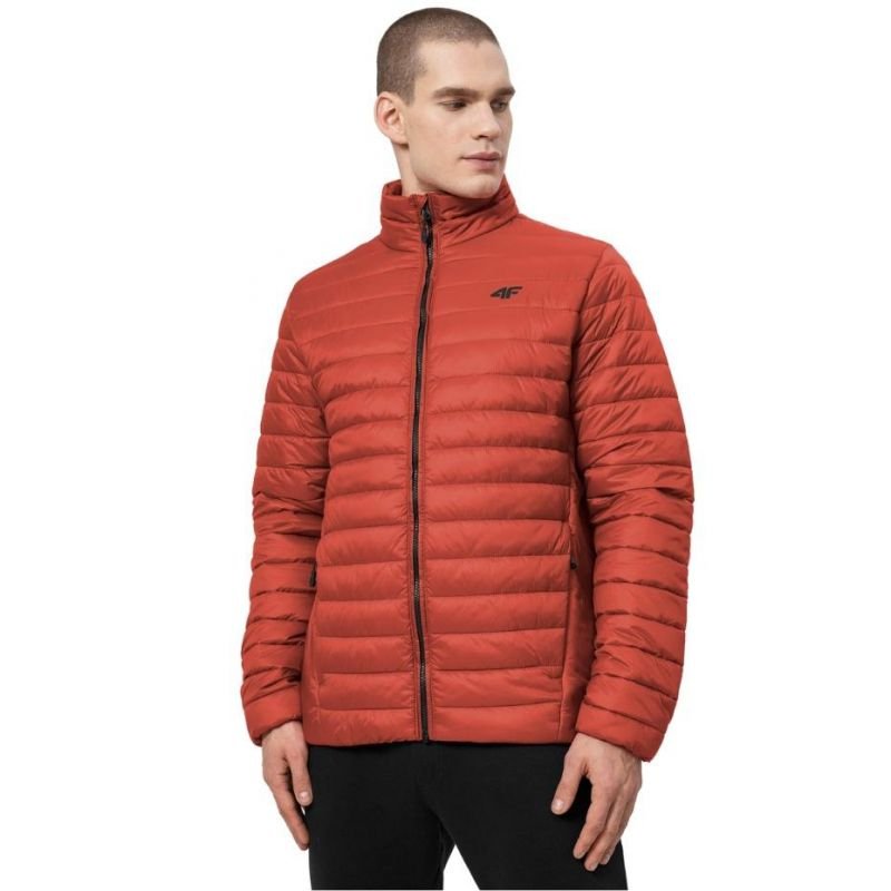 4F Men's Red Jacket H4Z22 KUMP003 62S - Water - Repellent, Synthetic Down Insulation, Stand - Up Collar - Nexellus