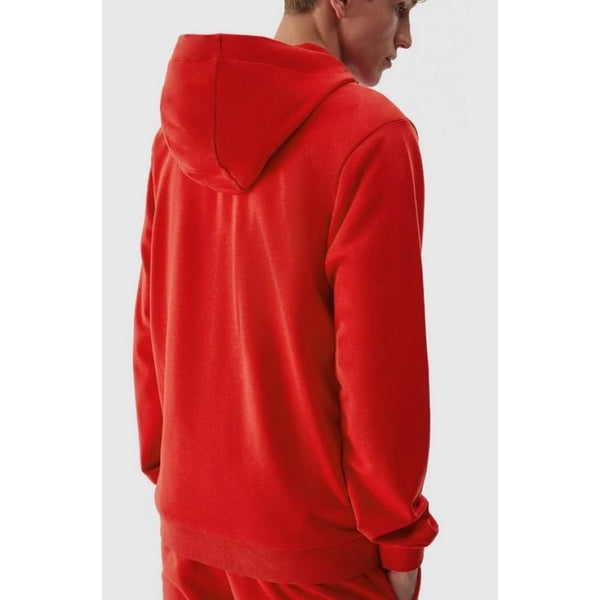 4F Men's Red Zippered Sweatshirt, Comfortable Cotton Blend, Stylish for Outdoor and Everyday Use - Nexellus