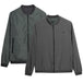 4F Men's Reversible Jacket M013 Olive/Gray with Glossy Finish, YKK Zipper, Hydrophobic Coating 4FSS23TJACM013 44S - Nexellus