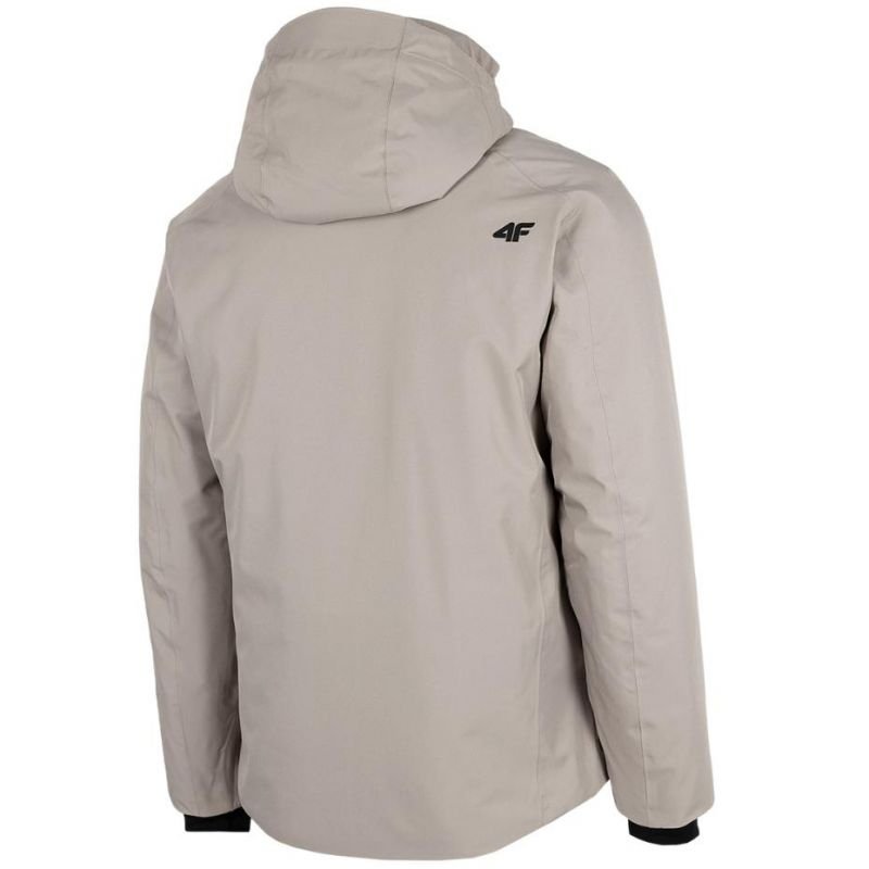 4F Men's Ski Jacket H4Z22 KUMN004 26S, Warm Light Gray, Waterproof, Breathable, Adjustable Hood - Nexellus