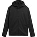 4F Men's Softshell Jacket M156 in Deep Black, Waterproof NeoDry 5000, Adjustable Hood - Nexellus