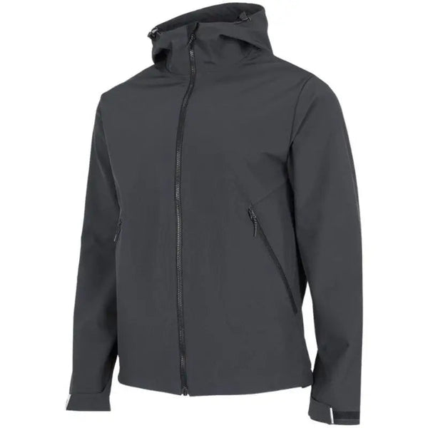 4F Men's Softshell Jacket with NeoDry 5000 Membrane, Hood, and Adjustable Cuffs - Anthracite - Nexellus