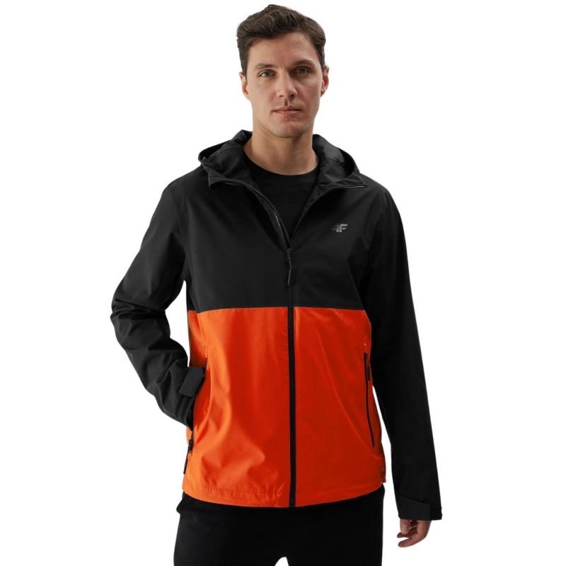 4F Men's Transitional Technical Jacket With Hood, NeoDry 5000 Membrane, Water - Resistant Red - Nexellus