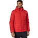 4F Men's Ultralight Jacket H4Z22 KUMP006 With Hood, Water - Repellent, PrimaLoft Insulation, Dark Red - Nexellus