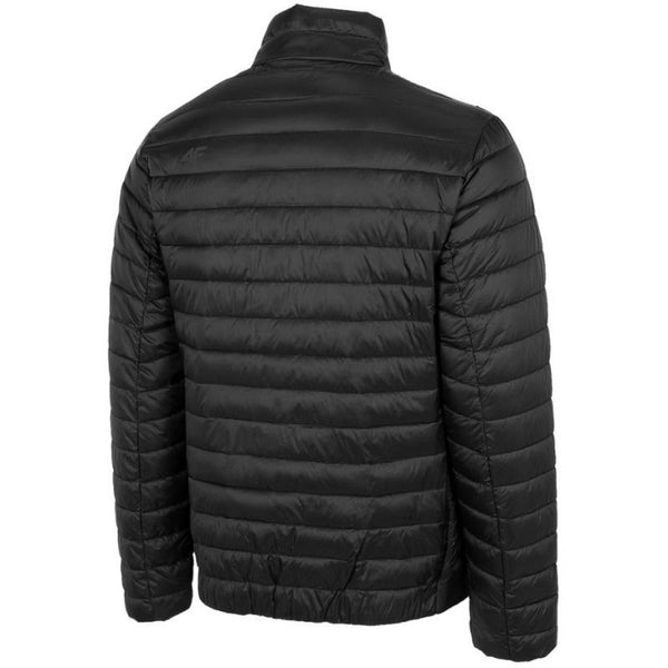 4F Men's Water - Repellent Jacket H4Z22 KUMP003 20S - Thermal Comfort, Stand - Up Collar, 2 Zipped Pockets, Black - Nexellus