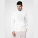 4F Men's White Hoodie Sweatshirt with Front Pocket, Cotton - Polyester Blend, M 4FSS23TSWSM230 10S - Nexellus