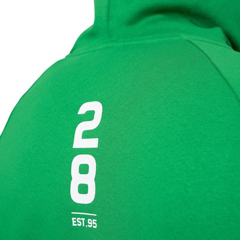 4F Men's Zippered Hoodie Sweatshirt, Green, Comfortable Cotton Blend, Standard Fit 4FSS23TSWSM23641S - Nexellus