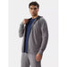 4F Men's Zippered Hoodie Sweatshirt - Versatile Gray Cotton Hoodie for Lifestyle Comfort - Nexellus