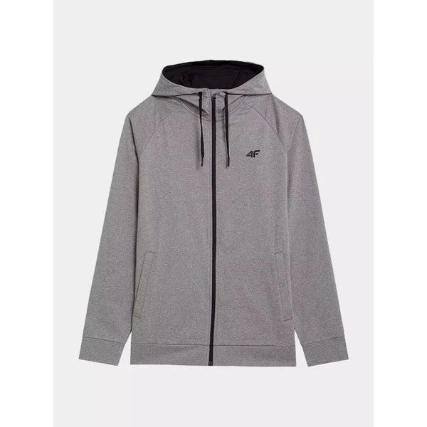 4F Men's Zippered Hoodie Sweatshirt - Versatile Gray Cotton Hoodie for Lifestyle Comfort - Nexellus