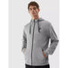 4F Men's Zippered Sweatshirt - Versatile Gray Cotton Hoodie for Comfort and Style - Nexellus