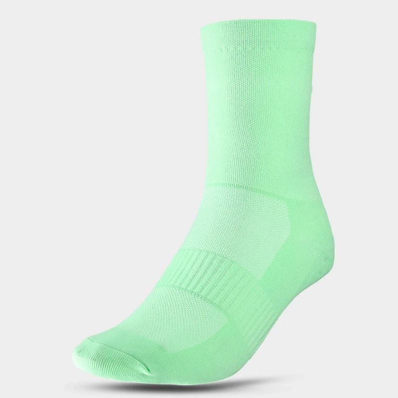 4F Unisex Medium Socks in Green - Comfortable Polyester and Cotton Blend - Training Use - Nexellus