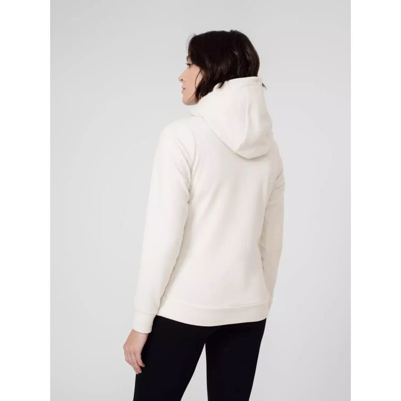 4F Women's Beige Fleece Sweatshirt With Hood And 4FWarm Technology, Casual Style Hoodie - Nexellus