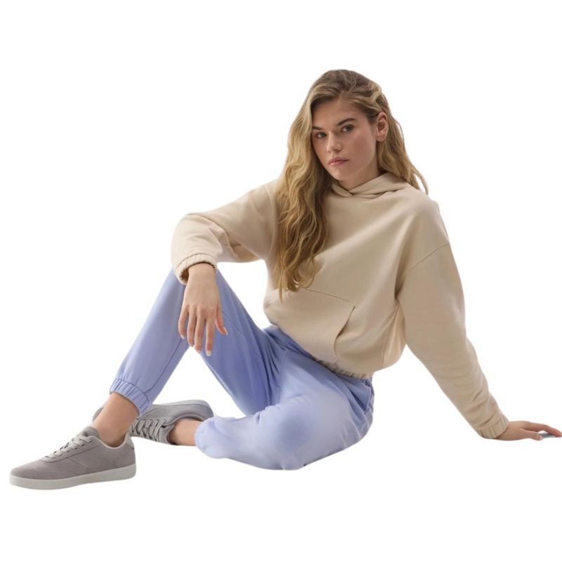 4F Women's Beige Hoodie Sweatshirt 80% Organic Cotton Soft Fabric Regular Fit with Kangaroo Pocket - Nexellus