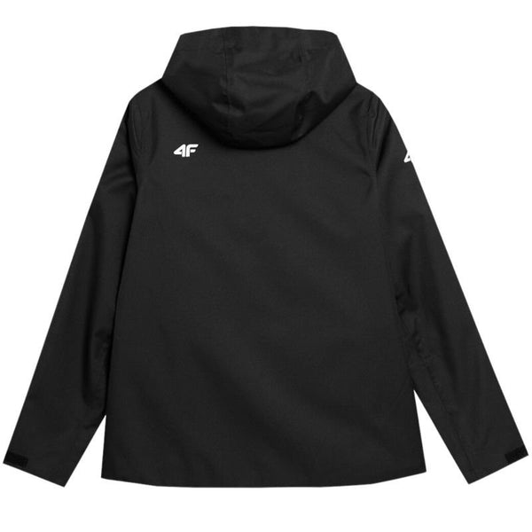 4F Women's Black Jacket 4FSS23TTJAF091 - Waterproof, Breathable, Adjustable Hood, Zippered Pockets - Nexellus