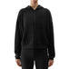 4F Women's Black Zipped Hoodie Sweatshirt with Pockets, Regular Fit, Soft Modal Blend, 4FWSS24TSWSF1002 - Nexellus