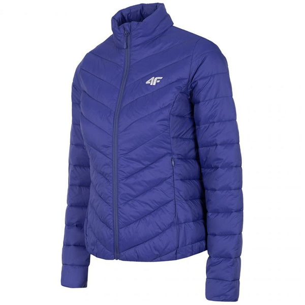 4F Women's Blue Down Jacket H4L21 KUDP003 33S - Lightweight, Water - Repellent, Quilted Design - Nexellus