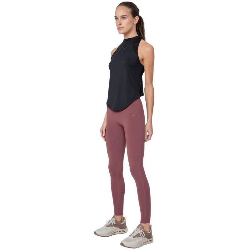 4F Women's Burgundy Ankle - Length Leggings H4Z22 SPDF011 60S with Quick - Dry & Flex Fit - Nexellus