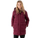 4F Women's Burgundy Jacket H4Z21 KUDP013 60S - Water - Repellent, Windproof, Insulated With Hood - Nexellus