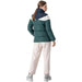 4F Women's Dark Green Jacket H4Z21 KUDP007, Synthetic Down Filling, Hydrophobic, 2 Pockets - Nexellus