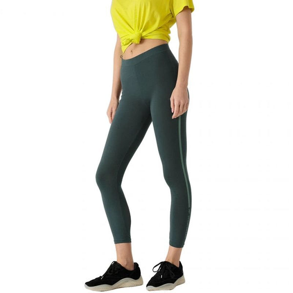 4F Women's Dark Green Leggings H4Z21 LEG012 40S - Comfortable Cotton - Elastane Blend, Elastic Waist - Nexellus