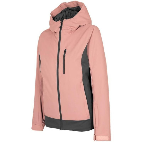 4F Women's Dark Pink Ski Jacket H4Z22 KUDN002 53S, Waterproof, Breathable, Insulated with Snow Skirt - Nexellus