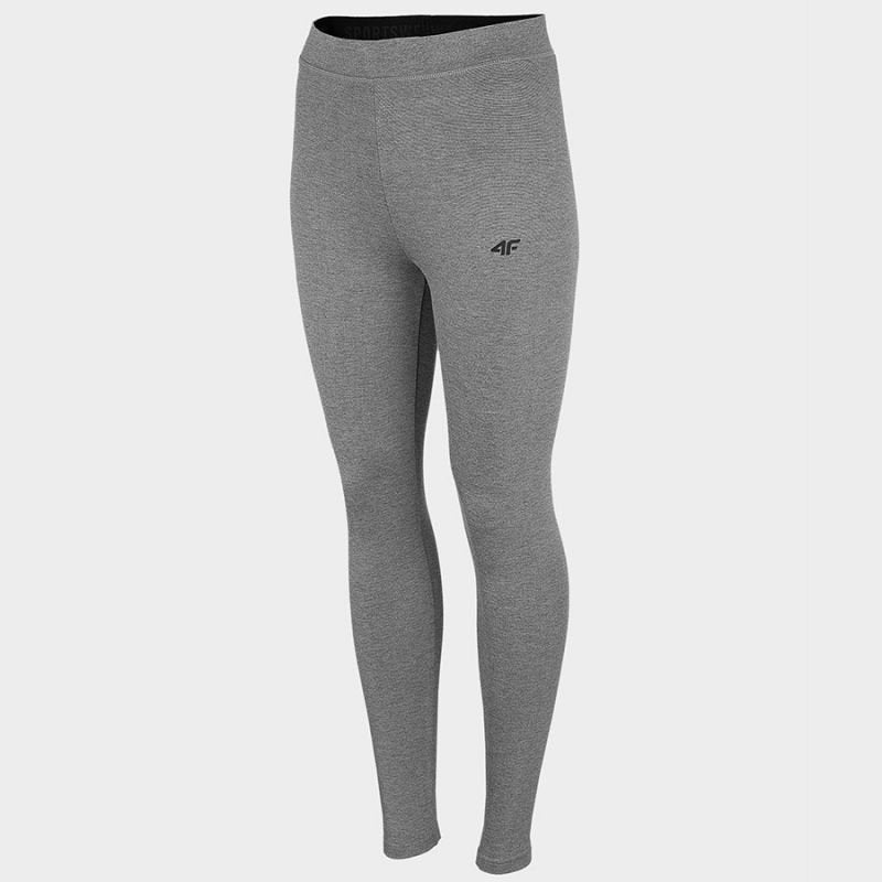 4F Women's Gray Leggings H4L22 - LEG350 with Elastic Waistband for Everyday Comfort and Training - Nexellus