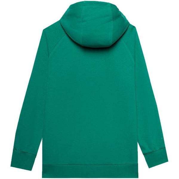 4F Women's Green Sweatshirt F0955 - Comfortable French Terry Fabric, Hooded Design, and Kangaroo Pocket - Nexellus