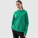 4F Women's Green Sweatshirt F0955 - Comfortable French Terry Fabric, Hooded Design, and Kangaroo Pocket - Nexellus