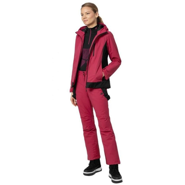 4F Women's H4Z22 KUDN002 55S Fuchsia Ski Jacket with NeoDry 5000 Membrane and Snow Skirt - Nexellus