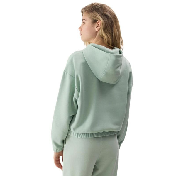 4F Women's Hoodie Sweatshirt 4FWSS24TSWSF1057, Organic Cotton, Warm, Adjustable Hood, Green - Nexellus