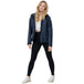 4F Women's Jacket H4Z22KUD35132M - Lightweight NeoDry 3000, Windproof, Water - Resistant, Navy Blue Graphite - Nexellus