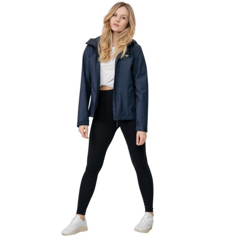 4F Women's Jacket H4Z22KUD35132M - Lightweight NeoDry 3000, Windproof, Water - Resistant, Navy Blue Graphite - Nexellus