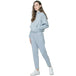 4F Women's Light Blue H4L22 BLD031 Sweatshirt with Insulated Interior and Elastic Cuffs - Nexellus