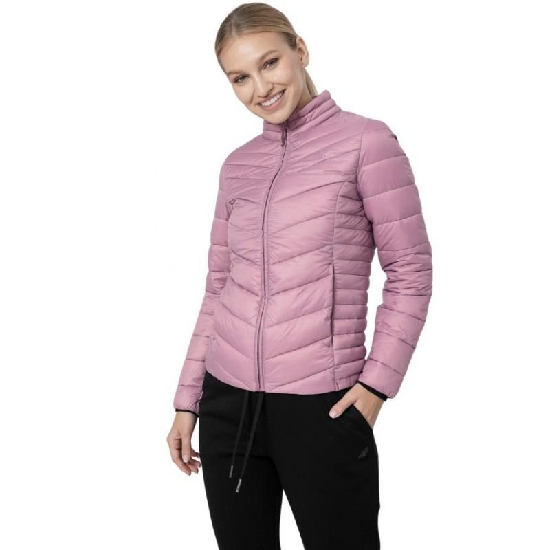 4F Women's Light Purple Down Jacket H4Z22 KUDP002 52S with Water - Repellent and Zipped Pockets - Nexellus