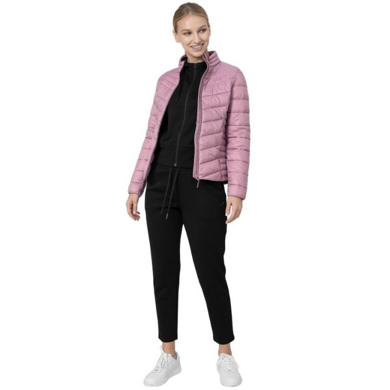 4F Women's Light Purple Down Jacket H4Z22 KUDP002 52S with Water - Repellent and Zipped Pockets - Nexellus