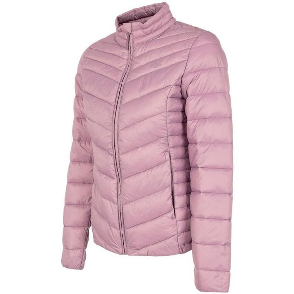 4F Women's Light Purple Down Jacket H4Z22 KUDP002 52S with Water - Repellent and Zipped Pockets - Nexellus