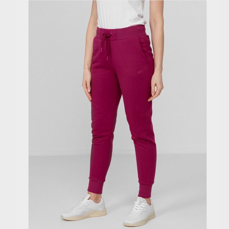 4F Women's Loose Cut Pink Pants with Adjustable Waist and Side Pockets - H4Z22 - SPDD350 53S - Nexellus