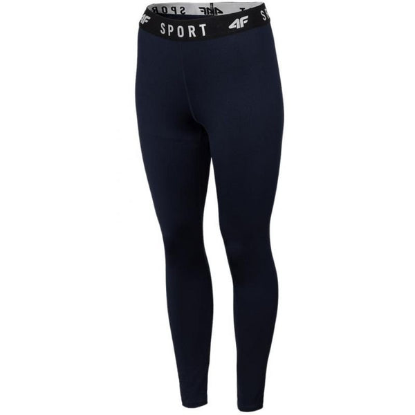 4F Women's Navy Blue Functional Leggings H4Z22 SPDF351 31S with Quick - Drying Fabric and Wide Waistband - Nexellus