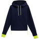 4F Women's Navy Blue Hoodie Sweatshirt H4L21 - BLD025 with Two - Layer Hood and Thumbhole Cuffs - Nexellus