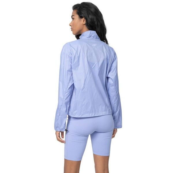 4F Women's Oversized Violet Jacket F016 with Quick - Drying Material and Ribbed Cuffs 52S - Nexellus